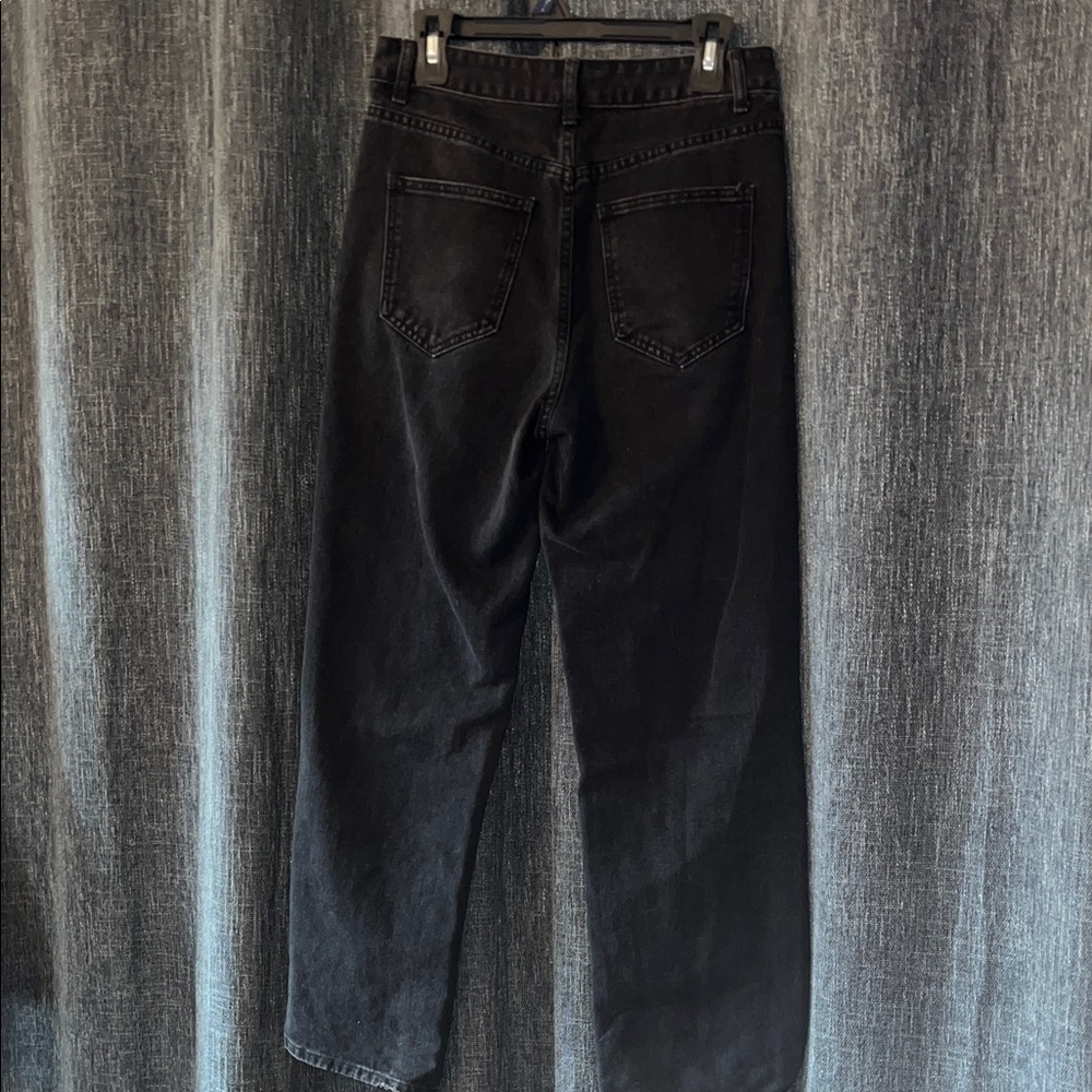 Women’s Black Straight-Leg Jeans - Picture 2 of 2